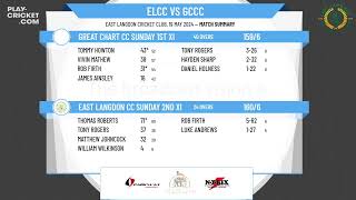 East Langdon CC Sunday 2nd XI v Great Chart CC Sunday 1st XI