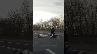 Dramatic Lucky Biker Crash