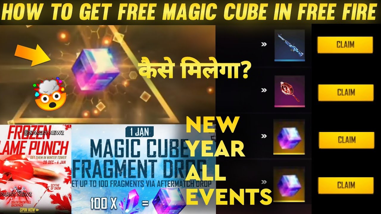 Free Magic Cube 🤯New Year Event | 1 Jan New Age Event | Magic Cube Fragment Drop | Free Fire 🔥