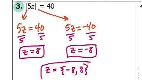 Absolute Value Equations Part 1 Video