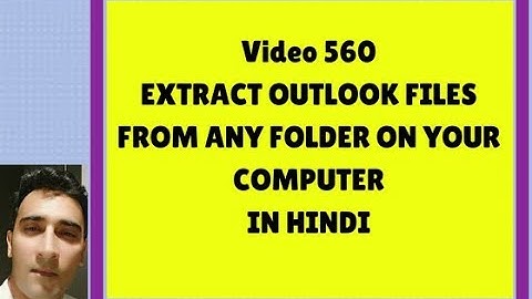 Learn Excel in HINDI - Video 560 - VBA - Save outlook files from any folder