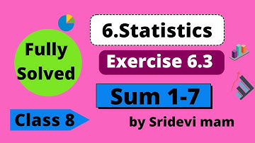 8th tn maths chapter 6 statistics ex 6.3 fully solved by Sridevi mam 8th std full book new syllabus