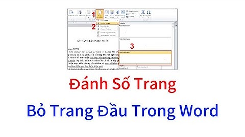 Cách Đánh Số Trang Bỏ Trang Đầu Trong File Word | Tin Học Văn Phòng