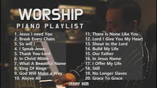 [10 Hours] Top Praise and Worship Piano 2024 Playlist - Nonstop Christian Gospel SongsㅣJerry Kim