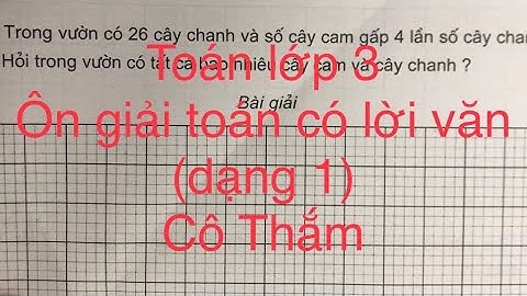 Hướng dẫn tóm tắt toán lớp 3