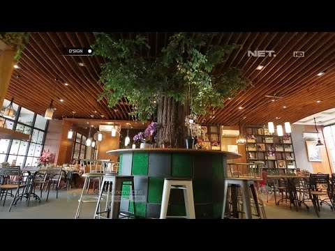 D Sign Cafe Bernuansa Indoor Garden Sebagai Design Interior