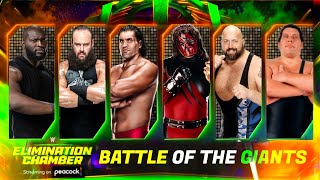 Khali Vs Strowman Vs Omos Vs Andre The Giant Vs Big Show Vs Kane Elimination Chamber WWE 2K22