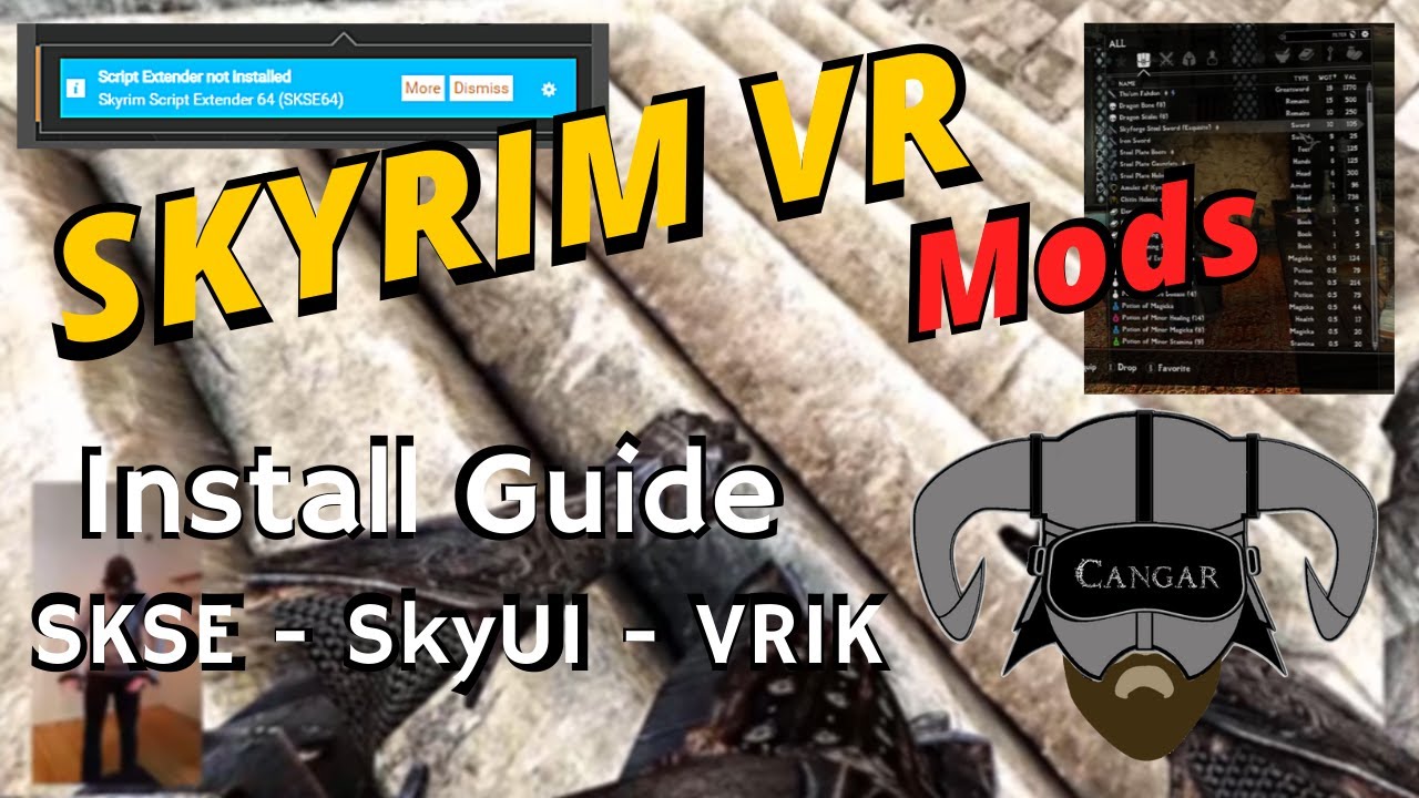 Skyrim VR Modding Guide - SKSE VR, SkyUI VR and VRIK Player Avatar - YouTube