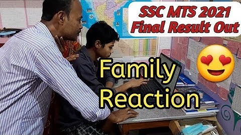 SSC MTS 2021 || FINAL RESULT OUT 🥳|| PARENTS REACTION😇