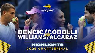 Cobolli/Bencic vs. Alcaraz/Williams Highlights | 2026 US Open Round 2