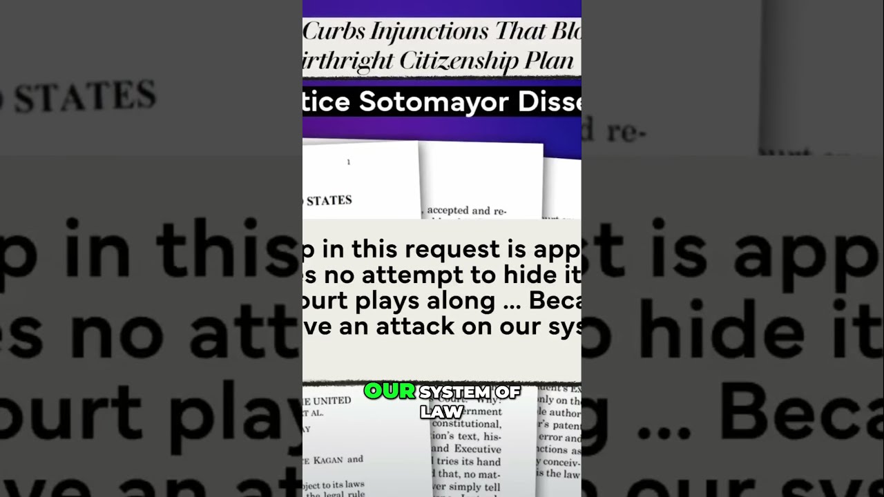 Sotomayor SLAMS Trump Supreme Court S Shocking Ruling