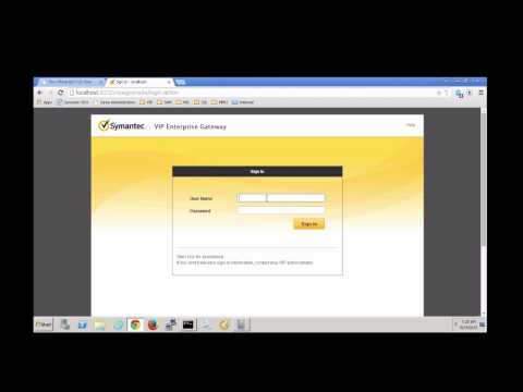 Symantec Validation & ID Protection (VIP): Self Service Portal