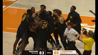 Missouri shocks #6 Tennessee on a buzzer beater 🚨