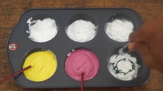 How To Make Glitter Frozen Paint For Kids, Learn Colors For Children, Toddlers And Preschool