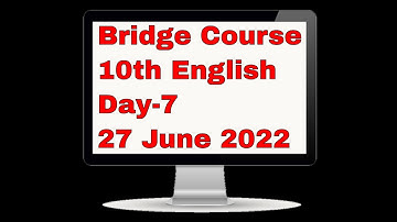 10th English Bridge Course Day-7