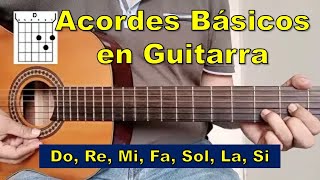 Guitarra Acordes Básicos, Do, Re, Mi, Fa, Sol, La, Si. Tutorial Para Principiantes