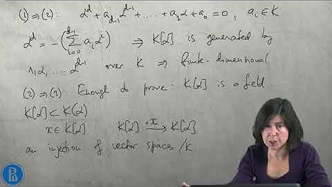 Algebraic elements. Algebraic extensions.