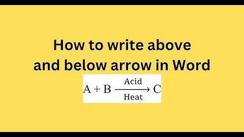 How to write above and below arrow in Word