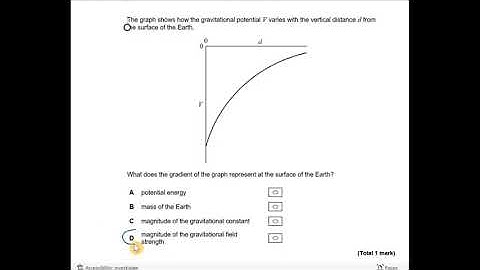 Gravitational Fields Multichoice Question 1