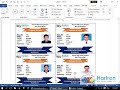 Learn Automatic Id Card Using Mail Merge in Ms Word[Hindi]