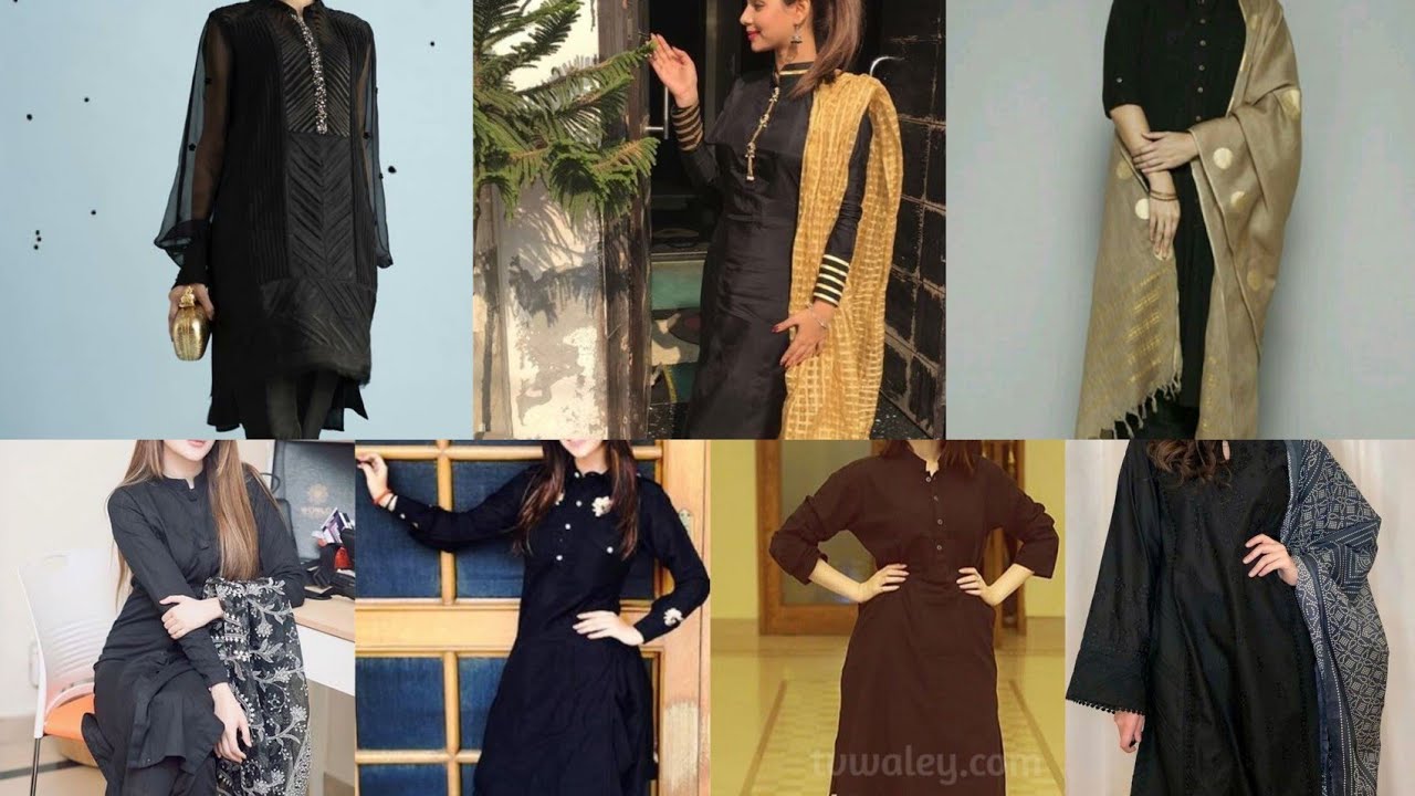 black color dress designs, black short frocks - YouTube