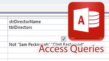 Not Operator Query Design in Access 2013