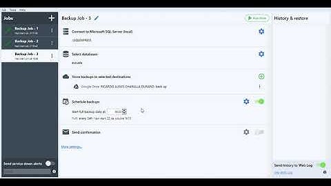 Crear Backup de SQL server en Google Drive - base de datos