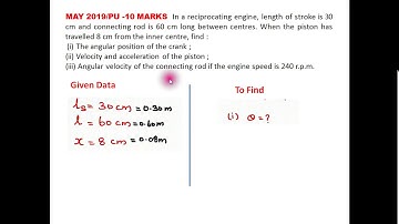 INERTIA FORCE ANALYSYS PART 1 velocity , acceleration of reciprocating parts analytical method