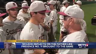 ‘My baseball father’: Former FSU assistant coach Mike McLeod shares fatherly impact coach Martin had