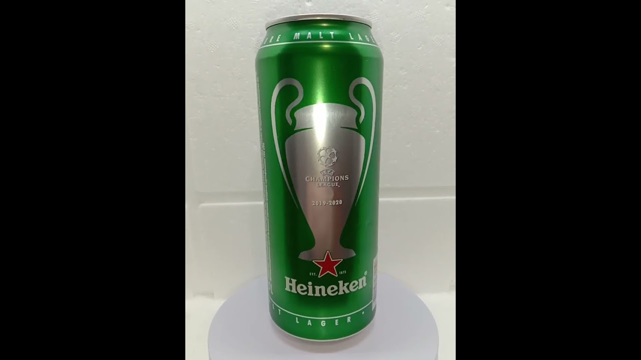 Empty Beer Can HEINEKEN UEFA 2019-2020 Limited Edition 500 ml. Ukraine 2020 Open