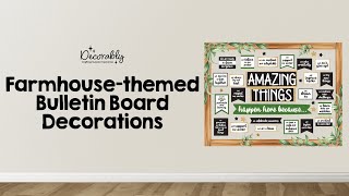 🏡✨ Create an Inspiring Space with the Farmhouse Bulletin Board Decor! 🌿📚