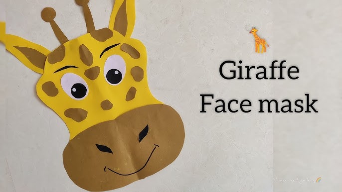 Giraffe face mask | जिराफ मास्क | Animal face mask | How to make giraffe mask | Paper mask| Crafting - YouTube for Free Printable Giraffe Mask Template
