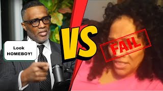 Kevin Samuels Shuts Down Strong Face Woman In Epic Fashion.