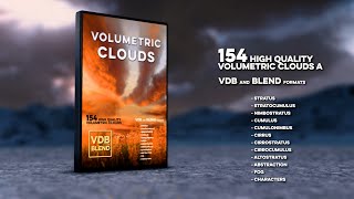 Volumetric Clouds Pack VDB     #3d #cgi #vfx #assets #blender #fusion #aftereffects #nuke #photoshop