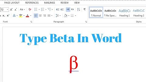 How To Write Beta in Word | How Insert Beta in Microsoft Word | Type Beta
