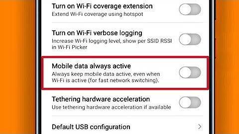 How to enable mobile data always active on android | Fast network switching