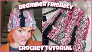 Beanie Crochet Tutorial ❄️| EASY FOR BEGINNERS |