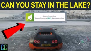 What happens if you stay in the lake as the season changes? (Forza Science)