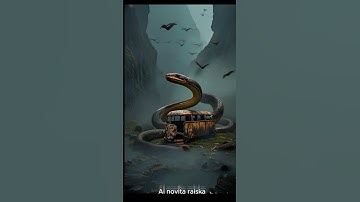 GIANT PYTHON|ABANDONED BUS| AMAZING SCENERY| AI NATURE EXPLORATION #ai #trending #feedshort