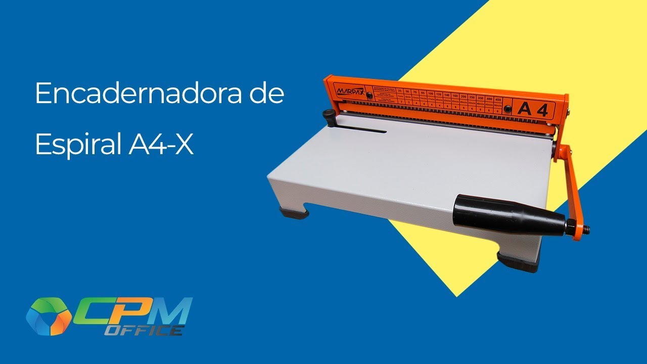 Capa do vídeo Encadernadora Máquina de Encadernação Espiral A4-X Marpax | CPM OFFICE