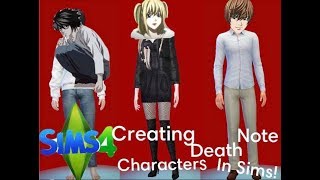 Making Death Note Characters in The Sims 4
