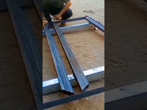 كيفيه صنع باب حديد بطريقة سهلة أبدعا