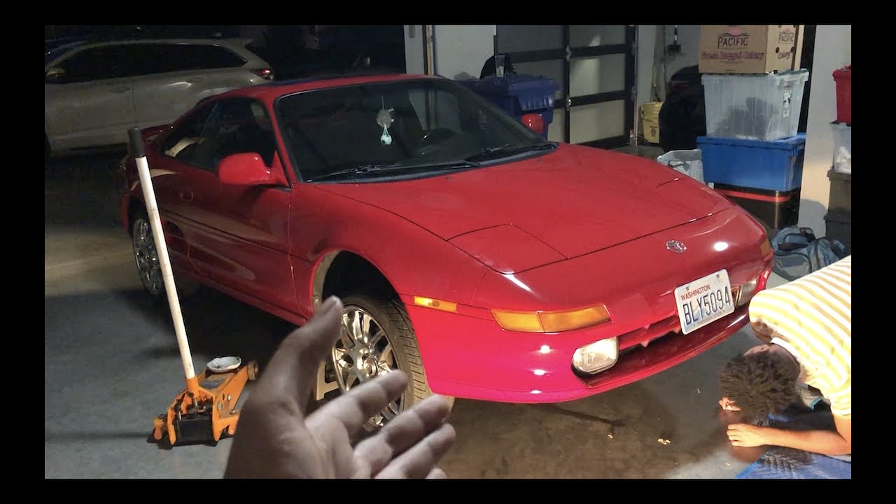Toyota Mr2 front lip paint and install (DIY) YouTube
