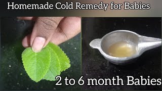 homemade remedy for cold and cough for babies/ cold for babies/ cold medicine for babies