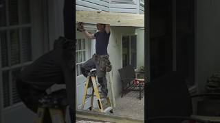 How to set an outside band joist by yourself: wood deck framing pro tip