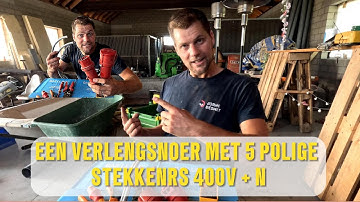 ♾️⚡Hoe sluit je een 5 polige stekker aan van 400V+N? Het maken van een verlengsnoer
