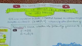 CLR or LR(1) Parser