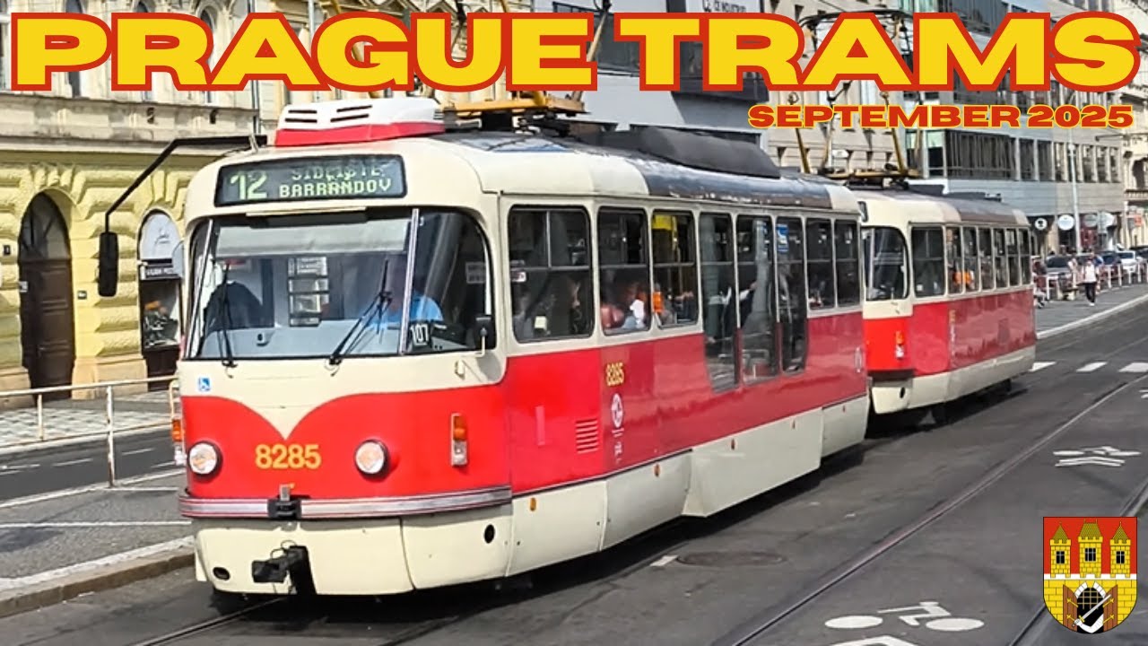 Beautiful PRAGUE TRAMS 🚊 in September 2025 - 4K