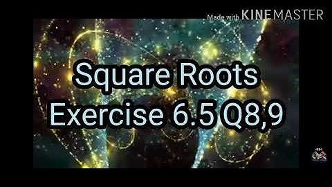 Exercise 6.5 Q8,9 Square Roots