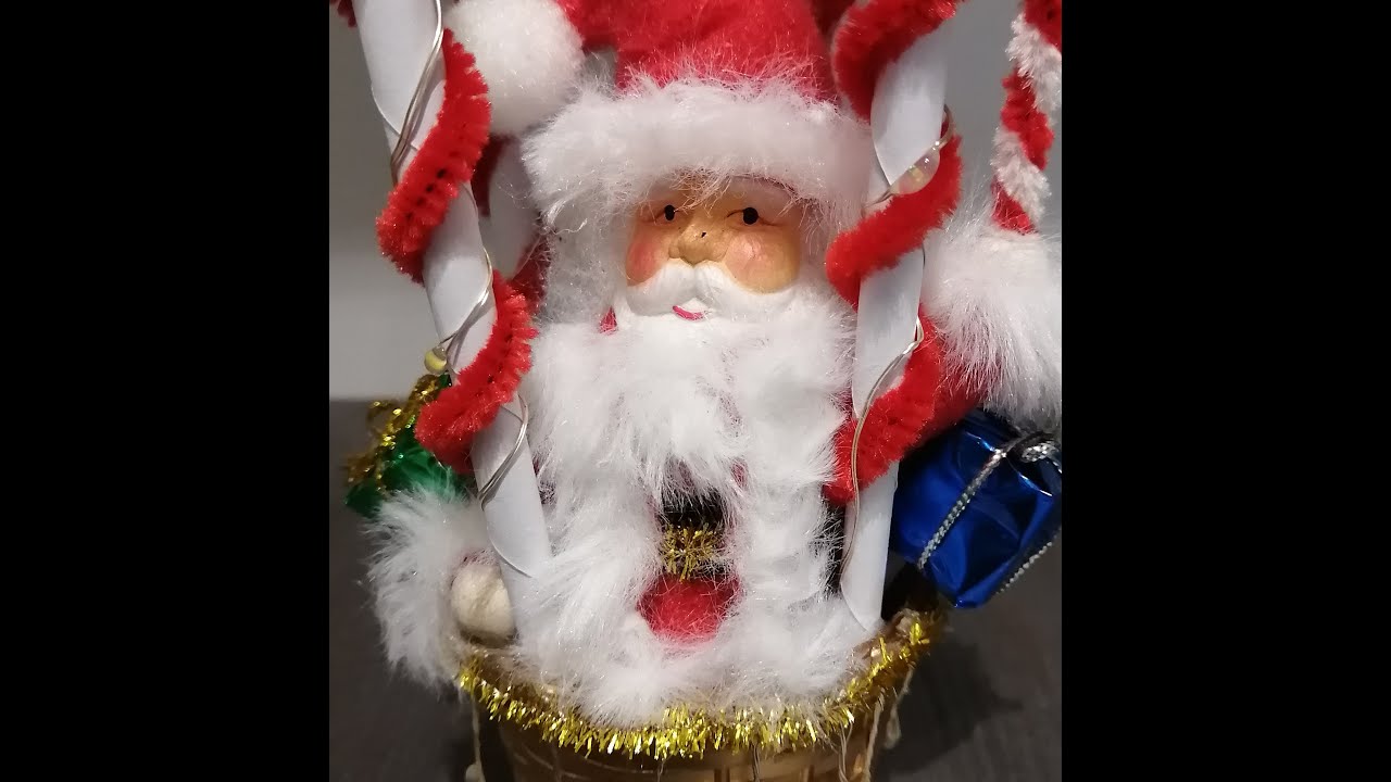 Père Noël Lumineux En Acrylique De 30 Cm